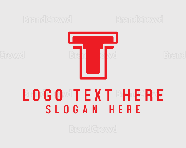 Red Sports Letter T Logo