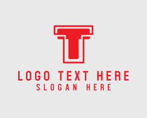 Sportswear - Red Sports Letter T logo design