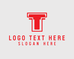 Sports - Red Sports Letter T logo design