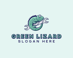 Reptile Wrench Repair logo design