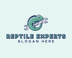 Reptile Wrench Repair logo design