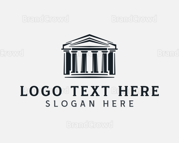 Greek Architecture Pillar Column Logo