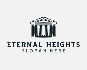 Pantheon - Greek Architecture Pillar Column logo design