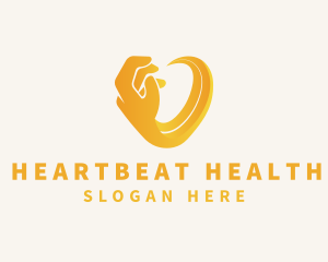 Cardiology - Hand Heart Charity logo design