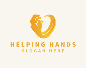 Hand Heart Charity logo design