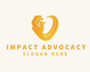Advocacy - Hand Heart Charity logo design