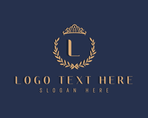 Pageant - Crown Leaf Wreath logo design