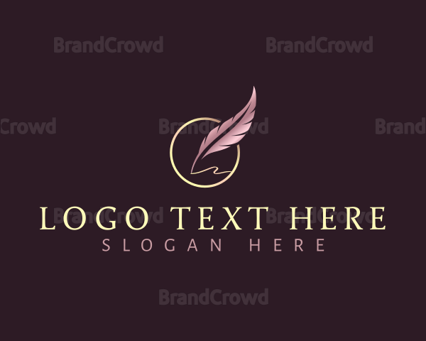 Quill Writing Pen Logo