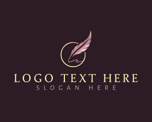 Bookstore - Quill Writing Pen logo design