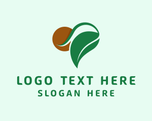 Organic - Seedling Heart Leaf logo design