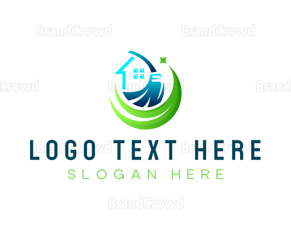 Cleaning Mop Broom Logo