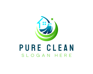 Cleaning Mop Broom logo design