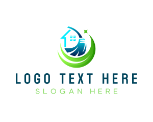 Cleaner - Cleaning Mop Broom logo design