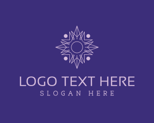 Purple - Geometric Sun Cosmos logo design