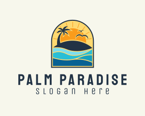 Tropical Beach Resort logo design