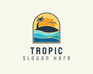 Tropical Beach Resort logo design