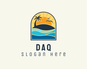 Water - Tropical Beach Resort logo design