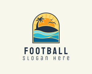 Tour - Tropical Beach Resort logo design