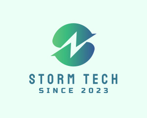 Storm - Thunder Circle  Letter N logo design