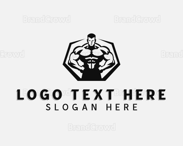 Muscular Workout Trainer Logo