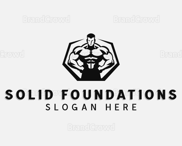 Muscular Workout Trainer Logo