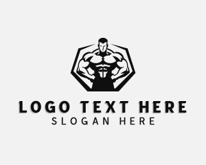 Bodybuilder - Muscular Workout Trainer logo design