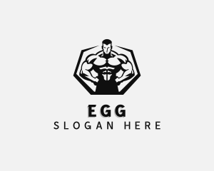 Gym Equipment - Muscular Workout Trainer logo design