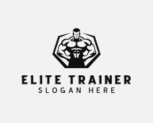 Trainer - Muscular Workout Trainer logo design