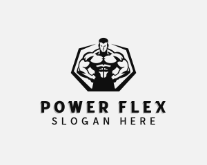 Muscular - Muscular Workout Trainer logo design
