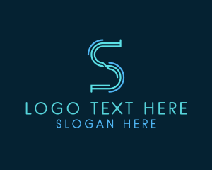 App - Fintech Letter S logo design