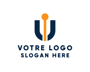 Customer Service - Antenna Letter U logo design