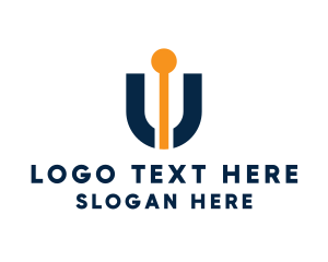 Parallelogram - Antenna Letter U logo design