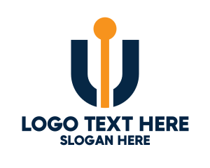 Interaction - Antenna Letter U logo design