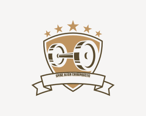 Workout Gym Barbell Logo