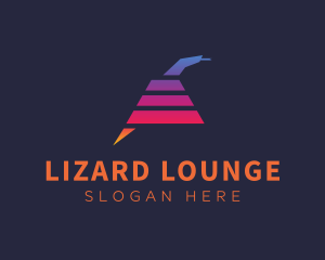 Lizard - Coiled Snake Gradient logo design
