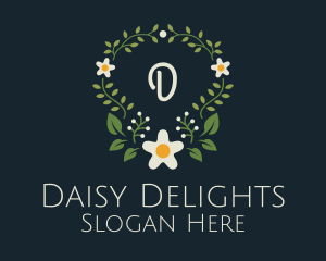 Daisy - Daisy Floral Wreath logo design