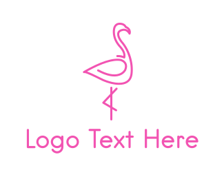 Abstract Pink Flamingo Logo Brandcrowd Logo Maker