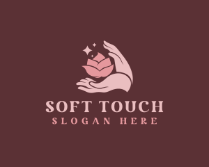 Touch - Sparkling Lotus Spa Hands logo design