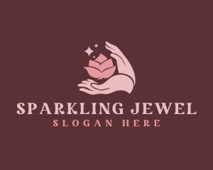 Sparkling Lotus Spa Hands logo design