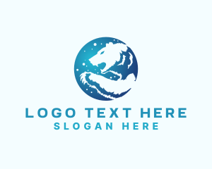 Snow - Winter Polar Bear logo design