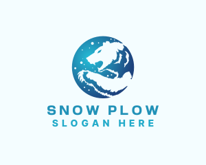 Winter Polar Bear logo design