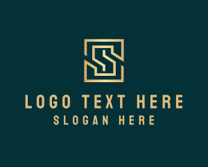 Financial - Golden Fintech Letter S logo design