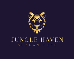 Premium Jungle Lion logo design