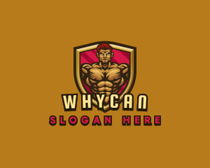 Bodybuilder - Strong Muscle Gaming logo design
