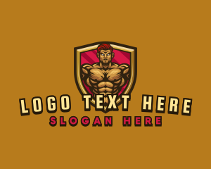 Buff - Strong Muscle Gaming logo design