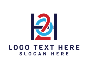 Monogram - Water H2O Treatment logo design