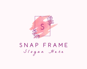 Wellness Watercolor Frame logo design