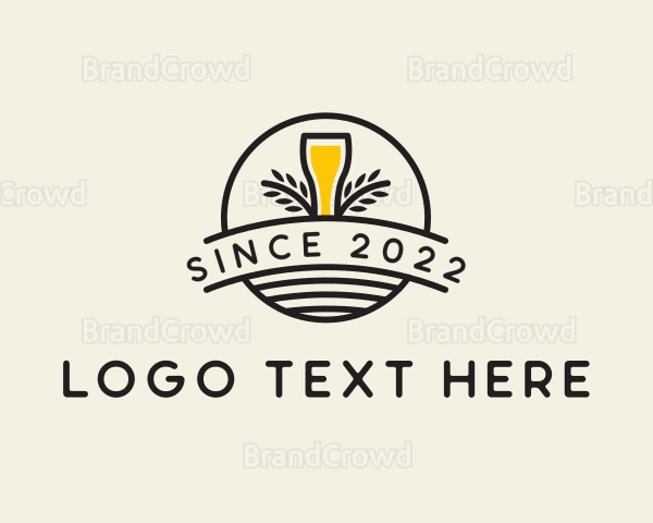 Organic Beer Brewery Logo
