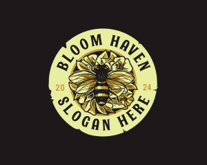 Honey Bee Floral logo design