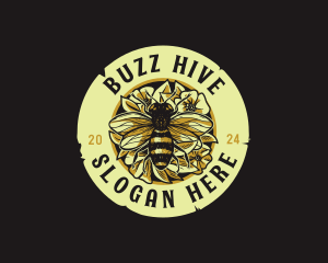 Honey Bee Floral logo design